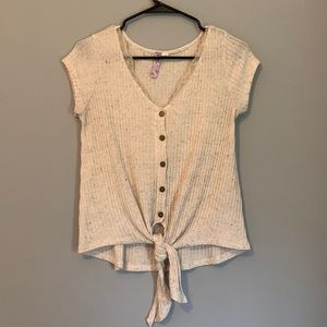 Alya women’s blouse; cream color, size small; worn once